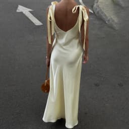 Summer New High Waist Party Dress Lady Sexy Double V Neck Sleeveless Lace Up Dress Elegant Satin Solid Color Slim Evening Dress