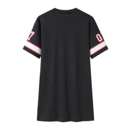 2026 New Fashion V-Neck Queen Letters Print Dress Short Sleeve Basketball Sporty Style Sexy Loose Female Clothing Streetwear