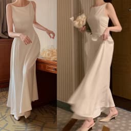 Ele Chic Long Svel Dr High Waist A-Line Silhouette Commute Sle Summer Collection Faionable oulder Design
