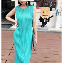 High-grade Women Solid Color Vestidos Lady Fashion Pleated Sleeveless Maxi Dress Summer Femme New Round Neck Vest Long Dresses