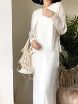 High-grade Women Solid Color Vestidos Lady Fashion Pleated Sleeveless Maxi Dress Summer Femme New Round Neck Vest Long Dresses