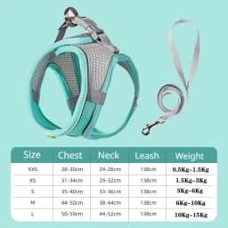 Adjustable Puppy Cat Harness Vest Dog Harness Leash Set for Small Dogs French Bulldog Chihuahua Pug Outdoor Walking Lead Leash