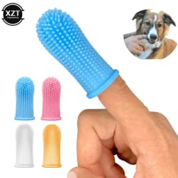 Dog Super Soft Pet Finger Toothbrush Teeth Cleaning Bad Breath Care Nontoxic Silicone Tooth Brush Tool Dog Cat Cleaning Supplies