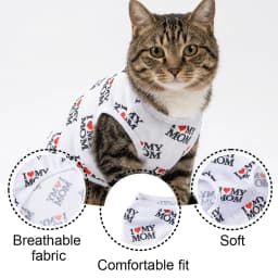 Soft Pet Cat Clothes For Summer Breathable Pets Shirt Vest Lightweight Cute Letter Print Kitty Pullover For Cats Puppy Outfits