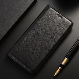 Genuine Leather Case For iPhone 14 13 12 11 Pro Max 13 12 mini 6 6s 7 8 Plus X XR XS Max SE Litchi Pattern Flip Cover Cases