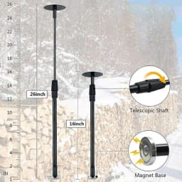 Firewood Measuring Tool Adjustable Magnetic Firewood Measuring Rod with Telescopic Shaft Firewood Gauge Attaches to Chainsaw Bar