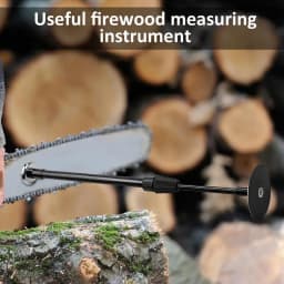 Firewood Measuring Tool Adjustable Magnetic Firewood Measuring Rod with Telescopic Shaft Firewood Gauge Attaches to Chainsaw Bar
