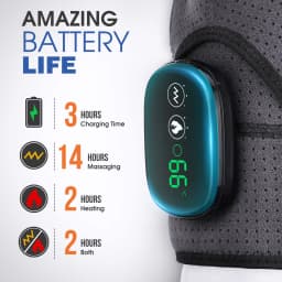 Electric Heating Shoulder Massager Vibration Massage Shoulder Brace Support Belt Rechargeable Warmer Knee Relief 3 Gear Belt Pad