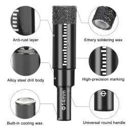 5Pc Diamond Brazed Dry Drilling Bit Porcelain Cup Saw Ceramic Marble Granite Tile Hole Opener Hole Saw Cutter 6-14mm Round Shank