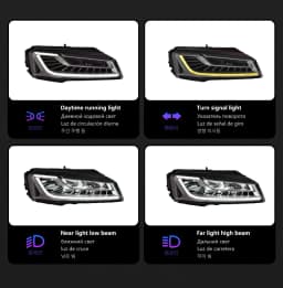 AKD Head Lamp for Audi A8 A8L LED Headlight 2011-2017 Headlights A8 DRL Turn Signal High Beam Angel Eye Projector Lens