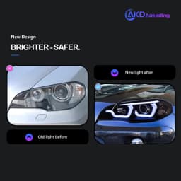 AKD Head Lamp for BMW E70 X5 LED Headlight 2007-2013 Headlights X5 DRL Turn Signal High Beam Angel Eye Projector Lens