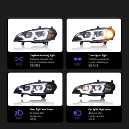 AKD Head Lamp for BMW E70 X5 LED Headlight 2007-2013 Headlights X5 DRL Turn Signal High Beam Angel Eye Projector Lens