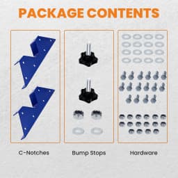 Rear C Notch Kit Pair for Chevy C10 C20 C30 GMC C2500 C3500 2WD 1973-1987