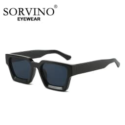 SORVINO 2024 Luxury Square Sunglasses Retro Brand Designer Men Trending Leopard Blue Green Sun Glasses Personalized Shades UV400
