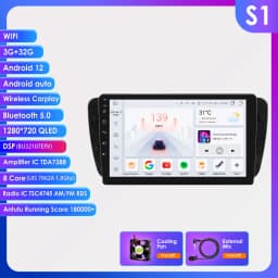 Hizpo 7862 Carplay Android Radio For Seat Ibiza 6j 2009 2010 2012 2013 MK4 AI Voice Car Multimedia GPS 2din Autoradio 8+128G RDS