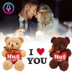 Cute Bear Plushies Bear Toy Stuffed Animal With Red Heart Valentine's Day Decor Gifts For Wife Girlfriend For Living Room