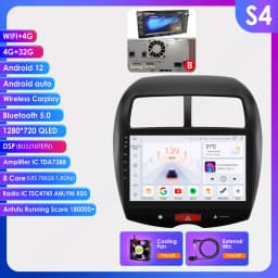 Hizpo Car Radio for Mitsubishi ASX 1 2010 - 2018 Multimedia Video Player Navi GPS 2din Android 13 CarPlay Autoradio BT 8GB+128GB
