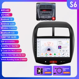 Hizpo Car Radio for Mitsubishi ASX 1 2010 - 2018 Multimedia Video Player Navi GPS 2din Android 13 CarPlay Autoradio BT 8GB+128GB