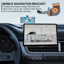 For Tesla Model 3/Y/HIGHLAND 2024 Car Phone Holder Central Control Navigation Screen Side Mount Magnetic Holder Universal