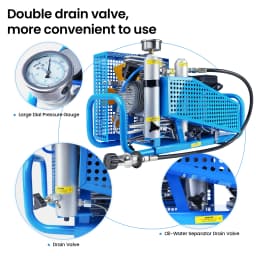 TUXING 300Bar 4500psi PCP Air Compressor Four-stage High Pressure Compressor for Diving Scuba Snorkeling Fire Fighting 100L/min