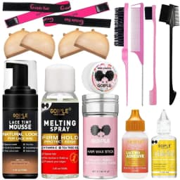 GOIPLE Edge Control Wax Stick Kit for Slick Baby Hair Lace Wig Extensions Adhesive Glue Gel Hair Tool Melting Spray Tint Mousse