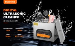 3L 120W Power Adjustable Stainless Steel Ultrasonic Portable Washing Machine Dishwasher Ultrasonic Household Appliances
