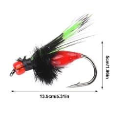 Bass Fly Fishing Lures 10pcs 3D Trout Fly Assortment Dry Topwater Fishing Lures Animated Saltwater Fishing Fly Kit For Bass