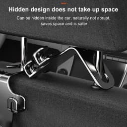 Car Seat Hanger 4 In 1 Car Headrest Hanger Backseat Hanger For Purse Grocery Bag Car Interior Accessories Car Storage Organizer