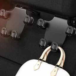 Car Seat Hanger 4 In 1 Car Headrest Hanger Backseat Hanger For Purse Grocery Bag Car Interior Accessories Car Storage Organizer