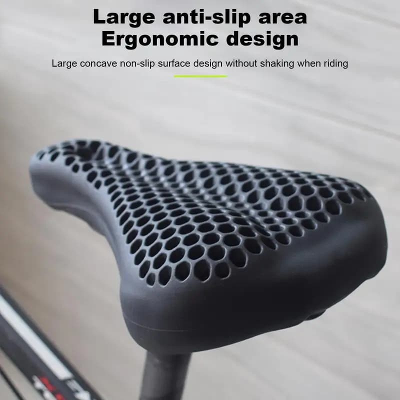 honeycomb structure Silicone Seat Cover for Cycling bicycle Seat Cushion Cover anti-slip shock absorption Saddle Cover equipment