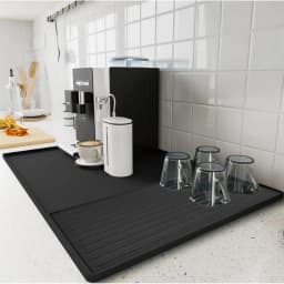 Silicone Coffee Mat Silicone Coffee Station Mat With Raised Edges Dish Drying Mat Pet Feeding Mat Multifunctional Coffee Bar