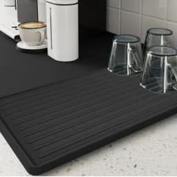 Silicone Coffee Mat Silicone Coffee Station Mat With Raised Edges Dish Drying Mat Pet Feeding Mat Multifunctional Coffee Bar