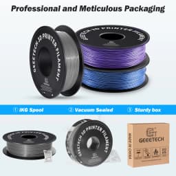 Geeetech Sparkly PLA Filament 1kg 1.75mm 3D Printer Plastic Material, Accuracy 0.03mm, Multiple Colour, Fit Most FDM Printer