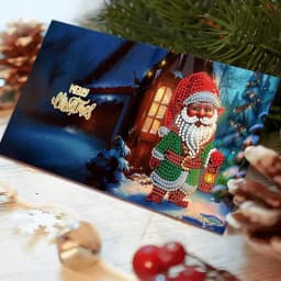 12pcs Creative Diamond Drawing Greeting Cards With Envelopes Fashionable Postcards Christmas Holiday Birthday Postcards