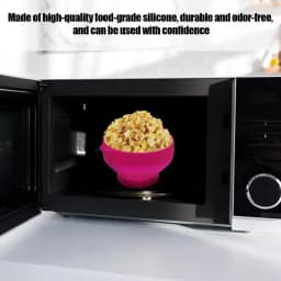Kitchen Microwave Popcorn Bowl Bucket Silicone DIY Red Popcorn Maker with Lid Chips Fruit Dish High Quality Easy Tools Popcorn