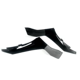 Black Shiny For 15-22 Ford Mustang GT500 Front Bumper Corner Winglet Splitters