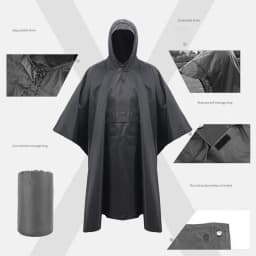 Outdoor Camping Raincoat Poncho Waterproof Long Raincoat Thickened Women Men Rain Coat Hooded For Outdoor Hiking Travel Climbing