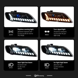 AKD Head Lamp for AUDI Q7 LED Headlight 2006-2015 Headlights Q7 DRL Turn Signal High Beam Angel Eye Projector Lens