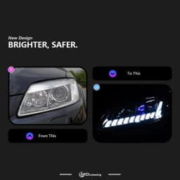 AKD Head Lamp for AUDI Q7 LED Headlight 2006-2015 Headlights Q7 DRL Turn Signal High Beam Angel Eye Projector Lens