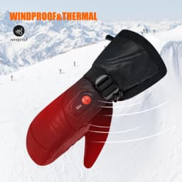 Snow Deer Heated Gloves Electric Skiing Winter Battery Heated Thermal Mittens Waterproof Gloves Thumb Movable Hunting Motorcycle