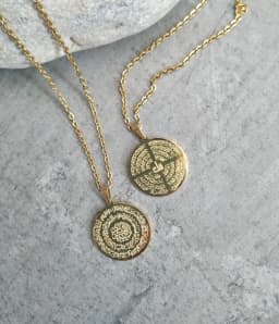 Ayatul Kursi Four Qul Necklace Unique Two Sided Surah Pendant 18k Gold Islamic Jewelry Eid Gift for Women