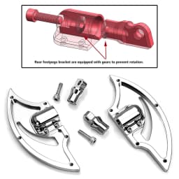 For Harley Chrome Floorboard Passenger Footboards Road King FLHR Road Street Glide Ultra Limited Low FLHTKL 1980-2021