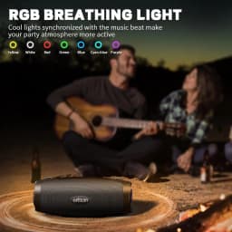 Ortizan 80W Bluetooth Speaker with Powerful Sound and Deep Bass IPX7 Waterproof Outdoor Loud Subwoofer Boombox for Party Camping