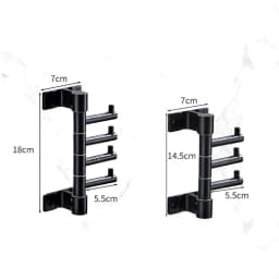 1PC Aluminum Alloy Bathroom Towel Hanger Wall Mounted Bathroom Shelf Rotating Towel Rack Storage Shelf Bathroom Accessories