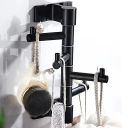 1PC Aluminum Alloy Bathroom Towel Hanger Wall Mounted Bathroom Shelf Rotating Towel Rack Storage Shelf Bathroom Accessories