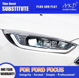 AKD Head Lamp for Ford Focus LED Headlight 2015-2018 Headlights Focus DRL Turn Signal High Beam Angel Eye Projector Lens