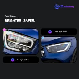 AKD Head Lamp for Benz GLC260 W253 2016-2022 LED Headlight GLC300 GLC GLC350 DRL Turn Signal High Beam Angel Eye Projector Lens