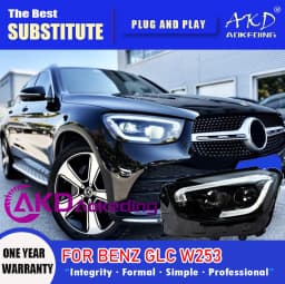 AKD Head Lamp for Benz GLC260 W253 2016-2022 LED Headlight GLC300 GLC GLC350 DRL Turn Signal High Beam Angel Eye Projector Lens