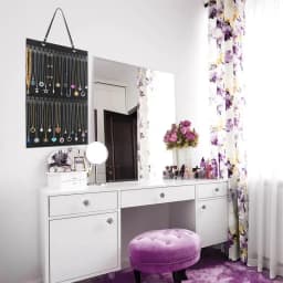 Jewelry Holder Wall Display Storage Necklace Organizer 32 Hooks Wall Mounted Over Door Necklace Hanger Soft Jewelry Hooks For