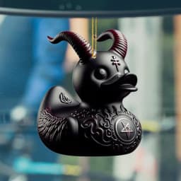 Car Pendant Little Duck Ghost Theme Swing Auto Rearview Mirror Hanging Ornaments Interior Decoration Accessories For Girls